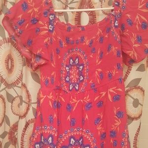 Festive pink mini dress